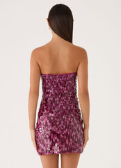 Seliora Sequin Mini Dress - Plum