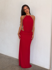Evanna Maxi Dress - Red