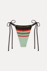 Tia Striped Skimpy Bikini Bottom - Desert Dusk