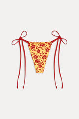 Tia Skimpy String Bikini Bottom - Favorite Flower