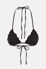 Tidal Skimpy Halter Bikini Top - Black