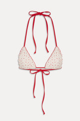 Tidal Skimpy Halter Bikini Top - Tiny Berry