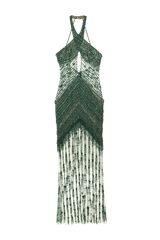 Crystal Embroidery Halterneck Gown