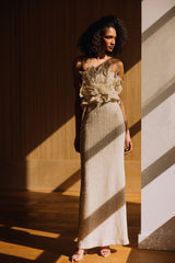 Iara Crochet Flower Maxi Dress