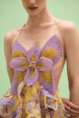 Peony Butterfly Maxi Dress