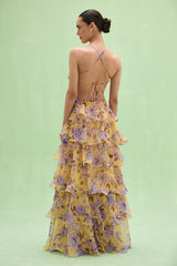 Peony Butterfly Maxi Dress