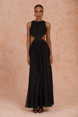 Thereza Tulle Halter Maxi Dress