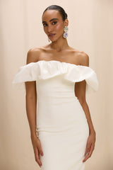 Taffeta Tarsila Ruffle Midi Dress