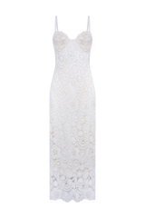 Gal Embroidery Midi Dress