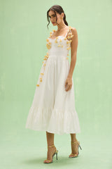 Tricoline Lotus Midi Dress