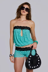 Ashlee Polkadot Lace Top