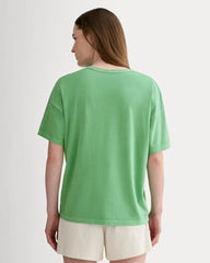 The Boyfriend Tee In Essential Cotton | Green Garment Dye
