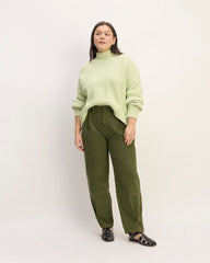 The Everlane X Marques' Almeida Canvas Oversized Barrel Pant | Deep Moss Green