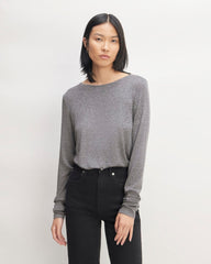 The Long-Sleeve Tee In Butterluxe | Heather Charcoal