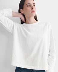 Oversized Boxy Crew In Essential Cotton | White