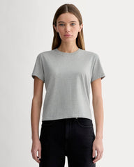 The Box-Cut Tee In Essential Cotton | Heathered Grey | No Pocket