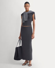 Maxi Skirt In Butterknit | Black