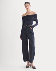 The Off-The-Shoulder Top In Butterluxe | Deep Navy