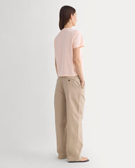 The Box-Cut Tee In Essential Cotton | Pale Peach | No Pocket