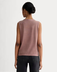 The Boyfriend Tank In Essential Cotton | Brown Garment Dye