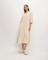 The Tencel™ Puff-Sleeve Dress | Whisper Pink