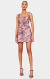 Pink Floral Corset A Line Shift Dress