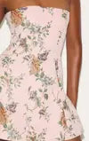 Pink Floral Bandeau A Line Shift Dress