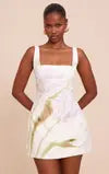 Cream Floral Print Woven A Line Shift Dress