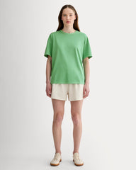 The Boyfriend Tee In Essential Cotton | Green Garment Dye