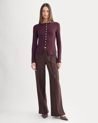 Button-Up Top In Butterluxe | Deep Plum