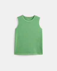 The Boyfriend Tank In Essential Cotton | Green Garment Dye