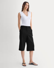 V-Neck Tank In Pointelle | White