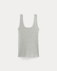 The Luxe Rib Square-Neck Tank | Classic Heather Grey