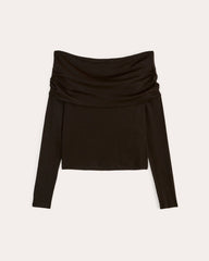 The Off-The-Shoulder Top In Butterluxe | Black