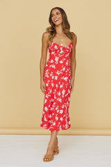 Cherry Currant Maxi Dress Red