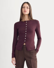 Button-Up Top In Butterluxe | Deep Plum
