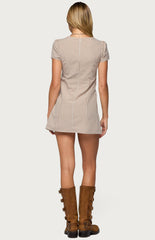 Edikted Arli Gingham Button Up Romper