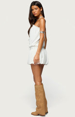 Edikted Layton Studded Strapless Bubble Mini Dress