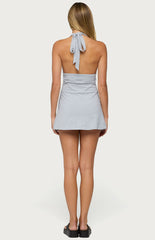 Edikted Rosalynne Ribbed Halter Romper