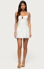 Edikted Kaira Eyelet Boned Mini Dress