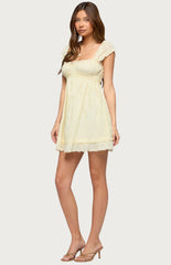 Edikted Eyelet Ruffle Babydoll Mini Dress