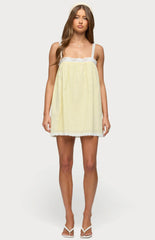 Edikted Hipla Contrast Lacey Cotton Dress