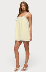 Edikted Hipla Contrast Lacey Cotton Dress
