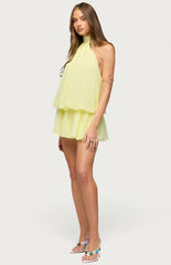 Edikted Kortney Chiffon Mini Dress
