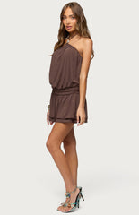 Edikted Mikaela Drop Waist Mini Dress