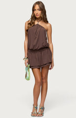 Edikted Mikaela Drop Waist Mini Dress