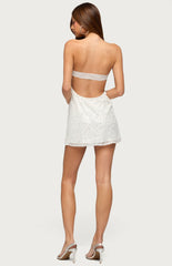 Edikted Sequin Lace Backless Mini Dress