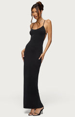 Edikted Zhuri Backless Maxi Dress