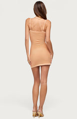 Edikted Coco Belt Knit Mini Dress