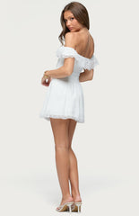 Edikted Darah Lace Off-The-Shoulder Mini Dress